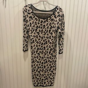 Velvet By Graham And Spencer Leopard Sweater Dress
